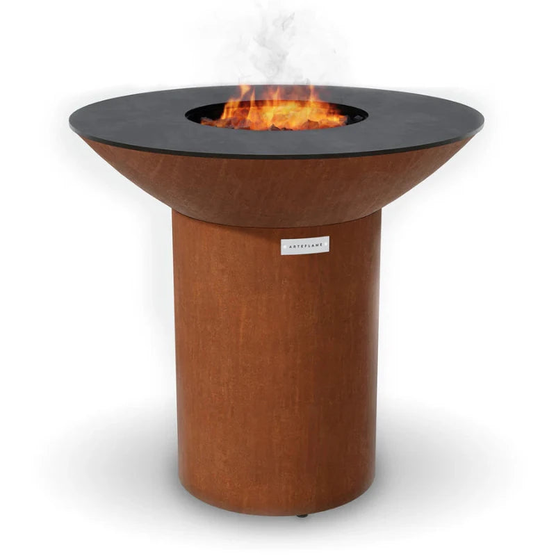 Arteflame XXL 40" Grill - High Round Base with Durable Corten Steel Construction