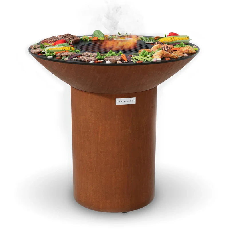 Arteflame XXL 40" Grill - High Round Base with Durable Corten Steel Construction