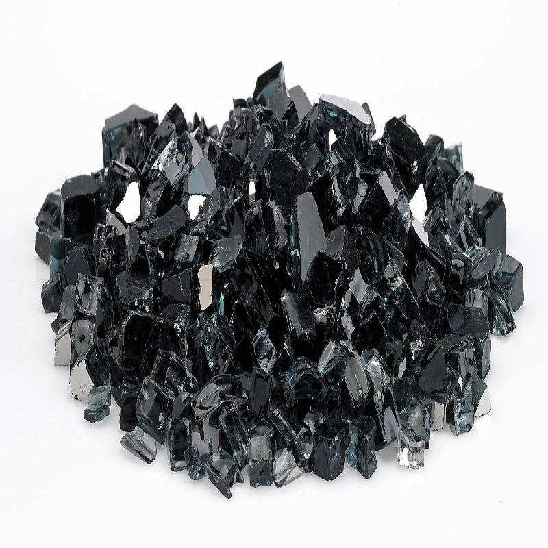 Warming Trends  Black-Reflective fire glass media