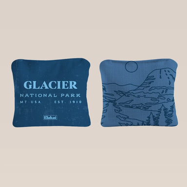 Elaki National Parks Glacier All-Weather Dual-Sided Cornhole Bags - 6in x 6in, Set of Four 