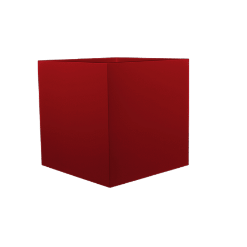 Gloss_Red_Montroy cube planter