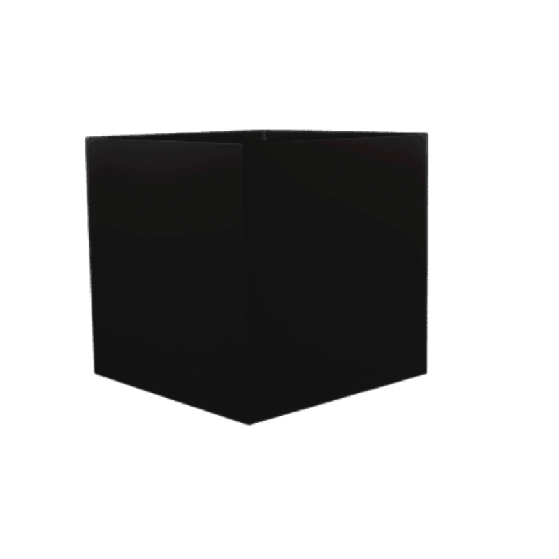 Matte Black Montroy cube planter