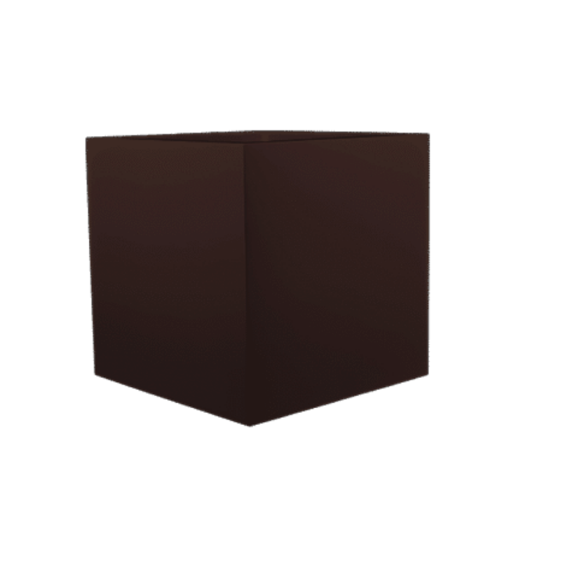 Matte Dark Brown Montroy cube planter