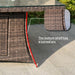 Wicker oval fire table curve feature